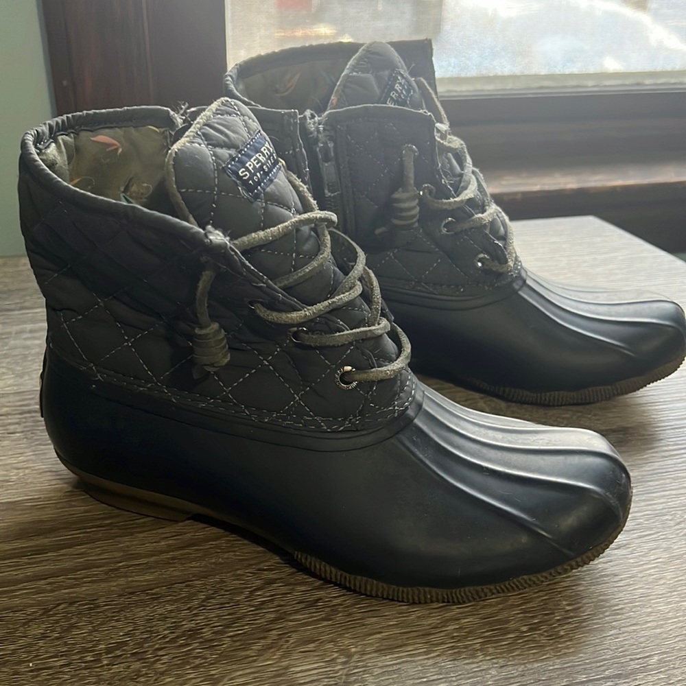 Sperry quilted duck boots